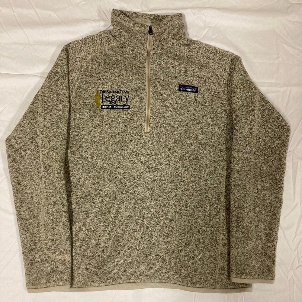 Patagonia Womens Medium 1/4 Zip Long Sleeve Worn Wear Legacy Mortgage Zip up